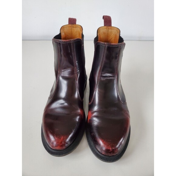 Dr. Martens Shoes - Dr. Martens Flora Womens Burgundy Chelsea Ankle Pull On Booties Size 7